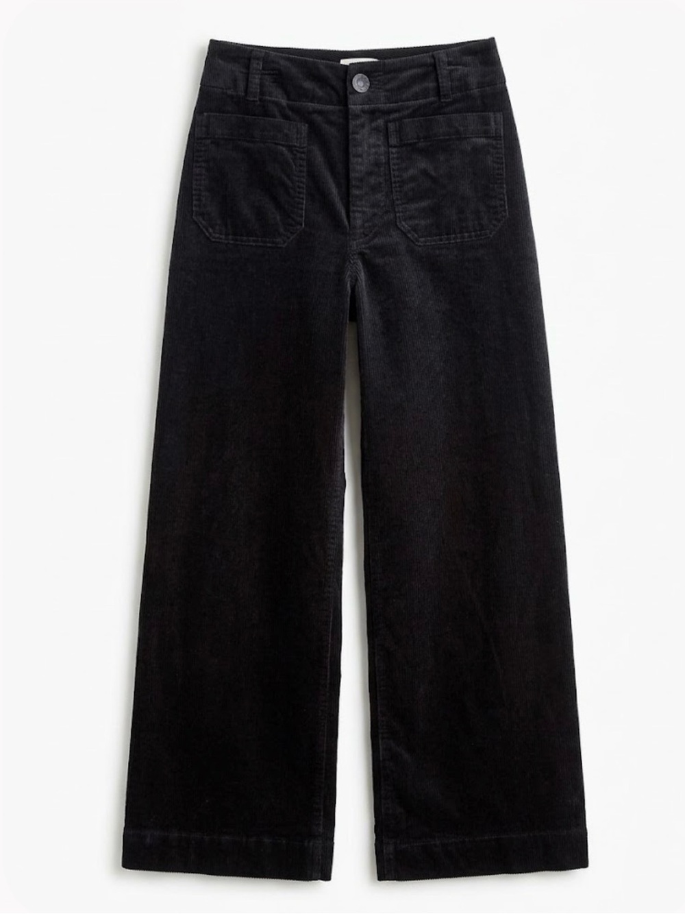 Maeve Anthropologie The Colette Corduroy High Rise Wide Leg Pants Black Size 29